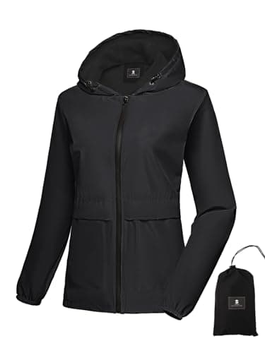 SaphiRose Lightweight Women's Waterproof Hooded Raincoat