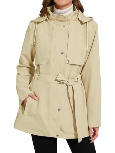 Mixxmix Women's Waterproof Rain Jacket with Hood Lined Windbreaker