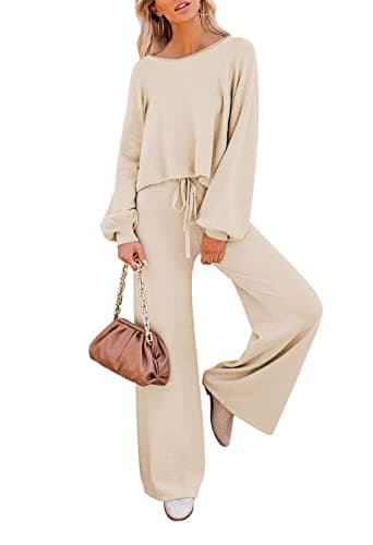 Fixmatti Women's 2 Piece Knit Sweatsuit
