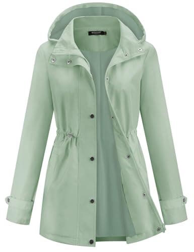 Avoogue Women's Lightweight Hooded Waterproof Raincoat for Hiking and Travel