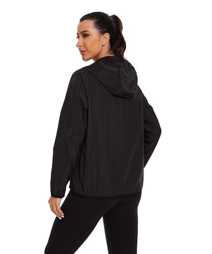Ningmi Women's Waterproof Hooded Windbreaker Raincoat for Outdoor Hiking