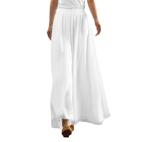 Women's Wide Leg Palazzo Pants with High Waist and Pockets