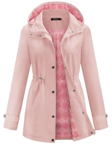 Avoogue Women's Lightweight Hooded Waterproof Raincoat for Hiking and Travel