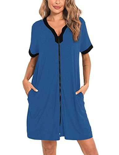 Women's Zipper Front House Coat