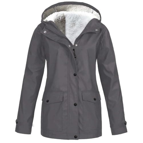 xoxingysm Women's Waterproof Hooded Rain Jacket for Outdoor Hiking