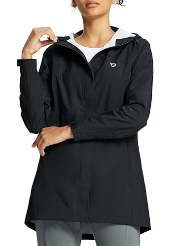Baleaf Women's Lightweight Waterproof Raincoat with Hood for Travel Outdoor