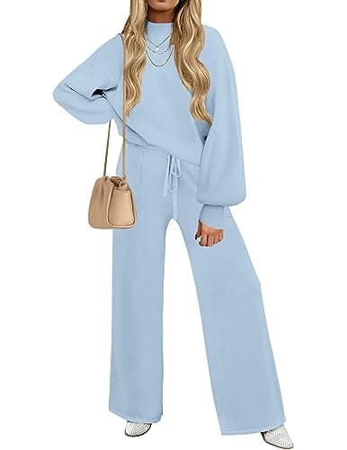 Refined Title: ZESICA Women's 2-Piece Sweater and Pants Lounge Set