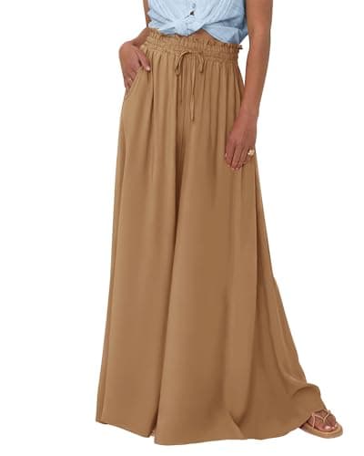 BTFBM Women's Summer Floral Wide Leg Palazzo Pants with Pocket