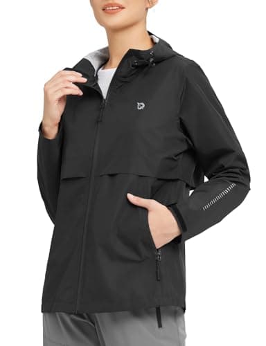 BALEAF Women's Waterproof Lightweight Raincoat Hooded Travel Jacket