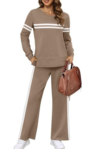 XIEERDUO Women's Wide Leg Tracksuit - Cozy Sweatpants for Fall Travel