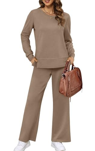 XIEERDUO Women's Wide Leg Tracksuit - Cozy Sweatpants for Fall Travel
