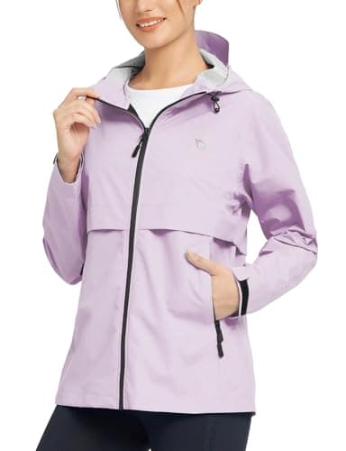 BALEAF Women's Waterproof Lightweight Raincoat Hooded Travel Jacket