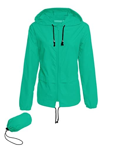 Avoogue Women's Lightweight Waterproof Hooded Raincoat