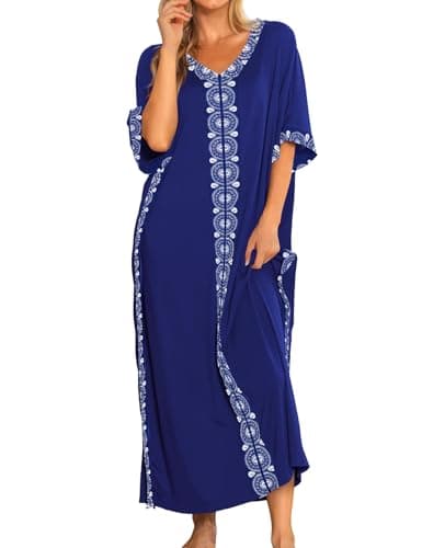 Women Nightgowns Cotton Caftan Sleepwear for Comfortable Night Wear
| Bloggerlove Women Cotton Caftan Nightgowns Ideal for Sleep and Relaxation
| Short Sleeve Women Nightgowns Caftan House Dress Perfect for At-Home Convenience