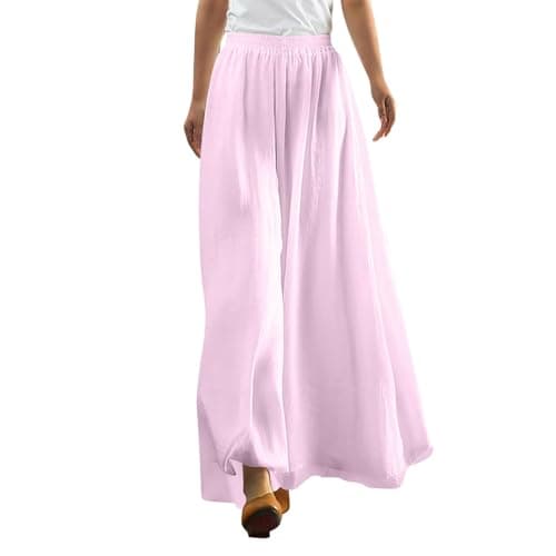 Women's Wide Leg Palazzo Pants with High Waist and Pockets