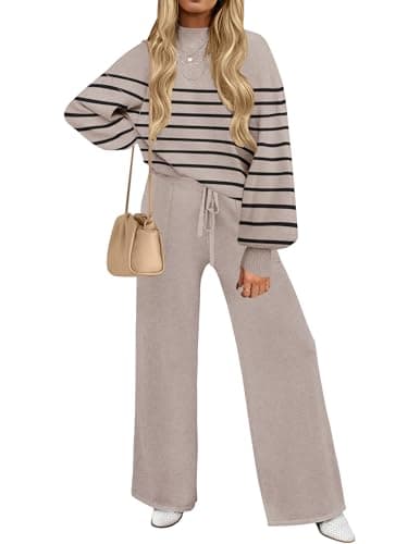 Refined Title: ZESICA Women's 2-Piece Sweater and Pants Lounge Set