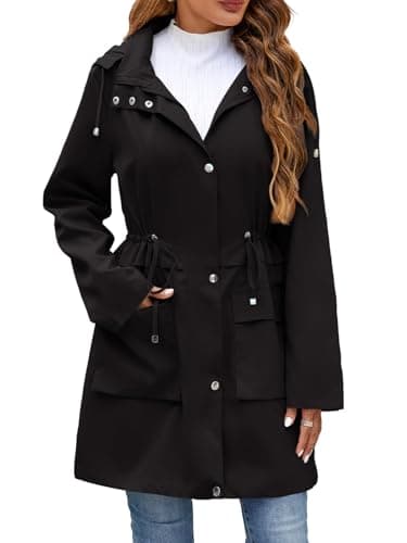 Mixxmix Women's Waterproof Rain Jacket with Hood Lined Windbreaker
