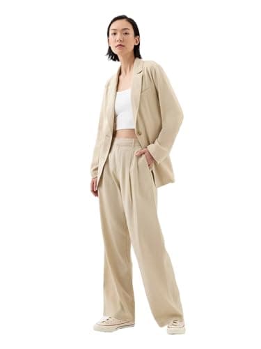 GAP Women's High Rise Linen Wide Leg Pant