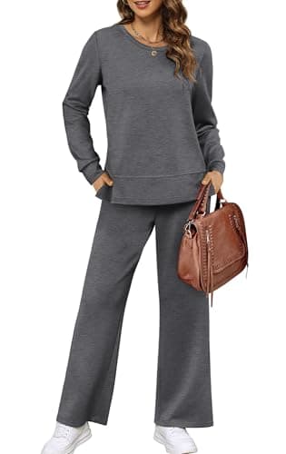 XIEERDUO Women's Wide Leg Tracksuit - Cozy Sweatpants for Fall Travel