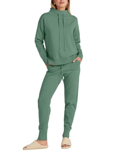 ANRABESS Women Cozy Turtleneck Knit Sweater Set Pants 2024 Fall