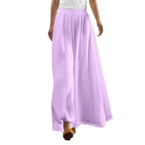 Women's Wide Leg Palazzo Pants with High Waist and Pockets