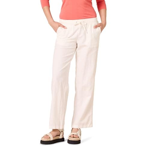 Amazon Essentials Plus Size Women's Linen Blend Wide Leg Drawstring Pant