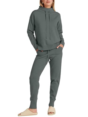 ANRABESS Women Cozy Turtleneck Knit Sweater Set Pants 2024 Fall