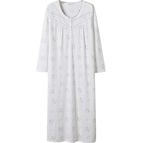 Soft Cotton Comfortable Women's Long-Sleeve Nightgowns by Keyocean