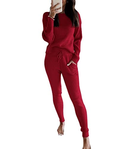 Eurivicy Women's Rib Knit 2-Piece Fall Outfit