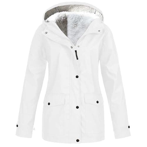 xoxingysm Women's Waterproof Hooded Rain Jacket for Outdoor Hiking
