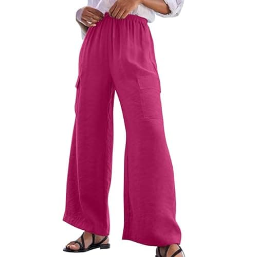 Women's High Waist Wide Leg Beach Boho Pants