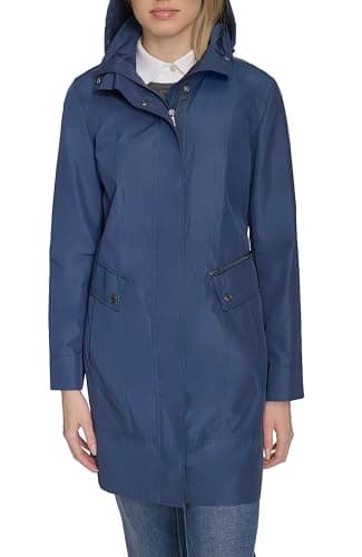 Cole Haan Women's Packable Hooded Rain Jacket