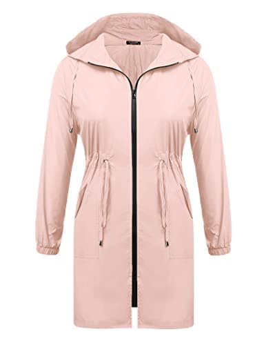 IN'VOLAND Plus Size Women's Lightweight Hooded Raincoat with Pockets