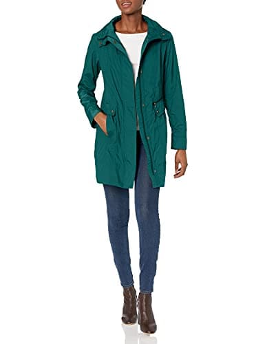 Cole Haan Women's Packable Hooded Rain Jacket