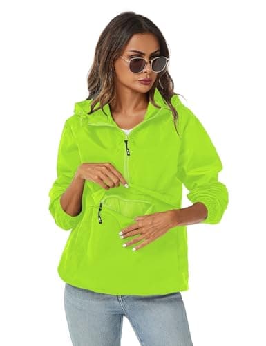 Avoogue Womens Waterproof Hooded Rain Jacket