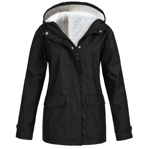 xoxingysm Women's Waterproof Hooded Rain Jacket for Outdoor Hiking