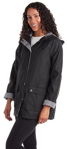 URBAN REPUBLIC Women's Water Resistant Rain Jacket with Pockets - S-3XL
