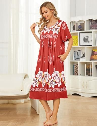 Bloggerlove Women's Hawaiian Muumuu Dress