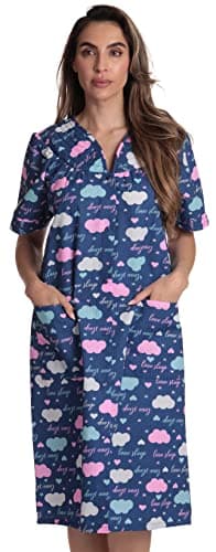 Dreamcrest Short Sleeve Seersucker Duster Coat with Pockets