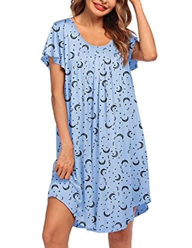 Ekouaer Soft Sleepwear Nightgown for Women
| Ekouaer Pleated Sleep Shirt S-3XL
| Ekouaer Short Sleeve Sleep Dress for Women S-3XL