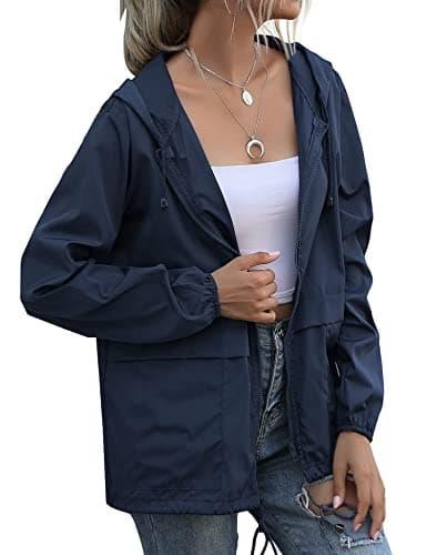 Zcfire Women's Lightweight Waterproof Raincoat S-XXL