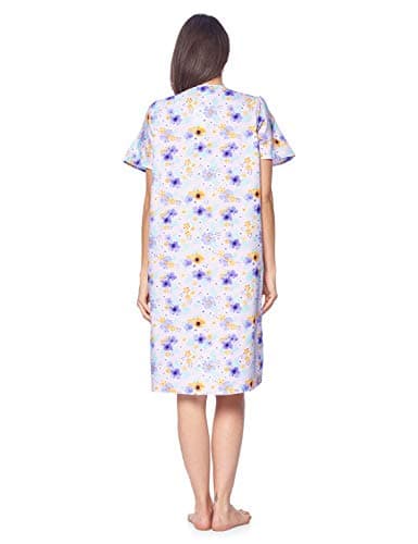 Casual Nights Women's Snap-Front House Dress with Pockets