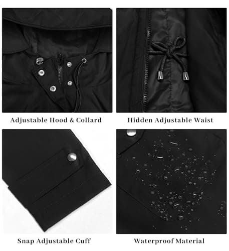 Women's Lightweight Waterproof Rain Jacket with Hood