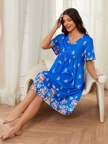 CRIPOM Women's Floral House Dress