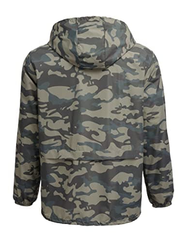 COOFANDY Men's Lightweight Packable Rain Jacket with Hood