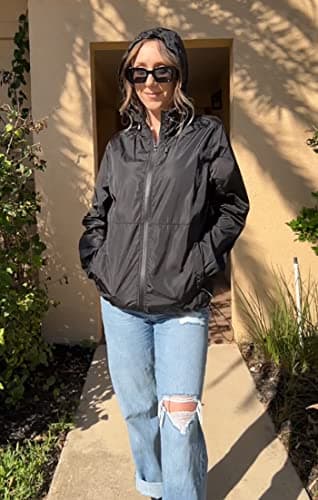TCOT Women's Lightweight Waterproof Windbreaker Rain Jacket