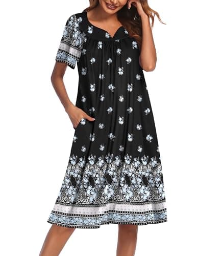 Ekouaer Women's House Dress with Pockets