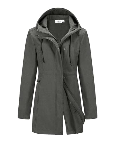 Outdoor Ventures Women's Lightweight Waterproof Fleece Lined Hooded Softshell Jacket