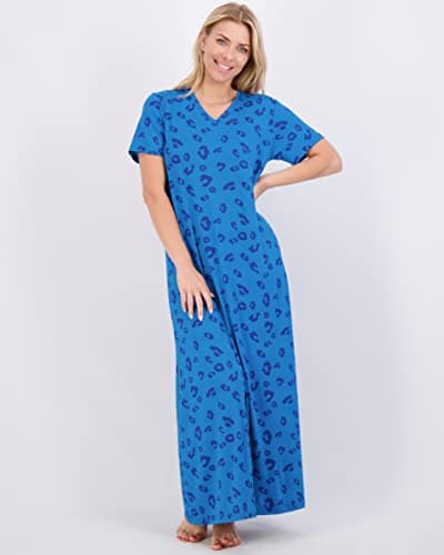Real Essentials 3 Pack Women's Plus Size Soft Maxi Nightshirt
