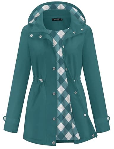 Avoogue Women's Lightweight Hooded Waterproof Raincoat for Hiking and Travel